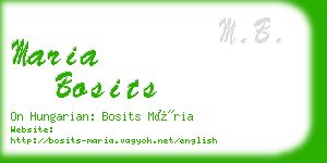 maria bosits business card